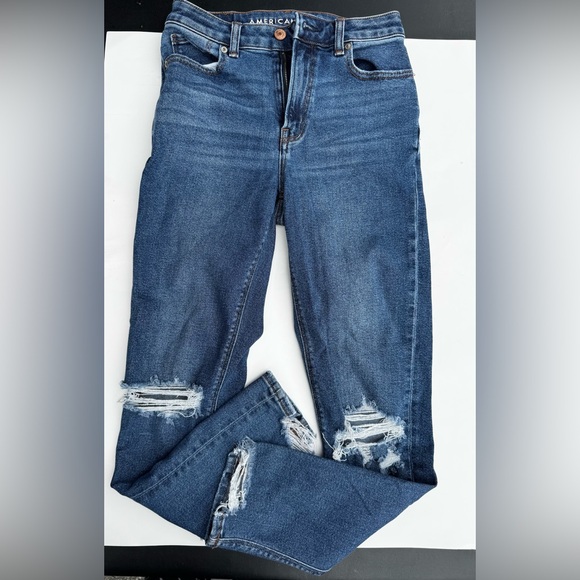 American Eagle Outfitters Denim - American Eagle Outfitters Ripped Blue Skinny Jeans mom jeans size 00